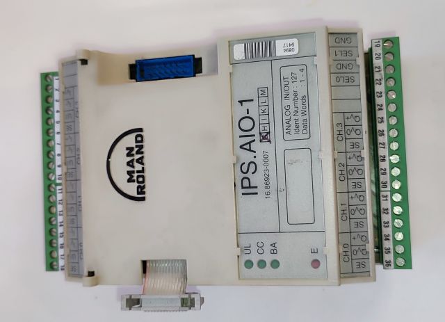 16.86923-0007 IPS.AIO-1 Controller Module for Heidelberg Goss M600 printing machines used in industrial printing equipment.