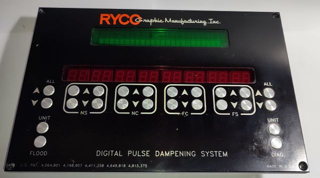RYCO Digital Pulse Dampening System Panel for Heidelberg Goss M600 printing machines used in industrial printing equipment.