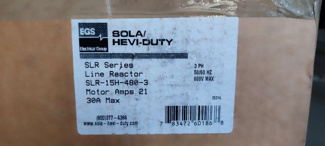 SLR-15H-480-3 Line Reactor for Heidelberg Goss M600 printing machines used in industrial printing equipment.